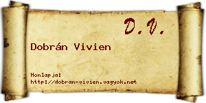 Dobrán Vivien névjegykártya